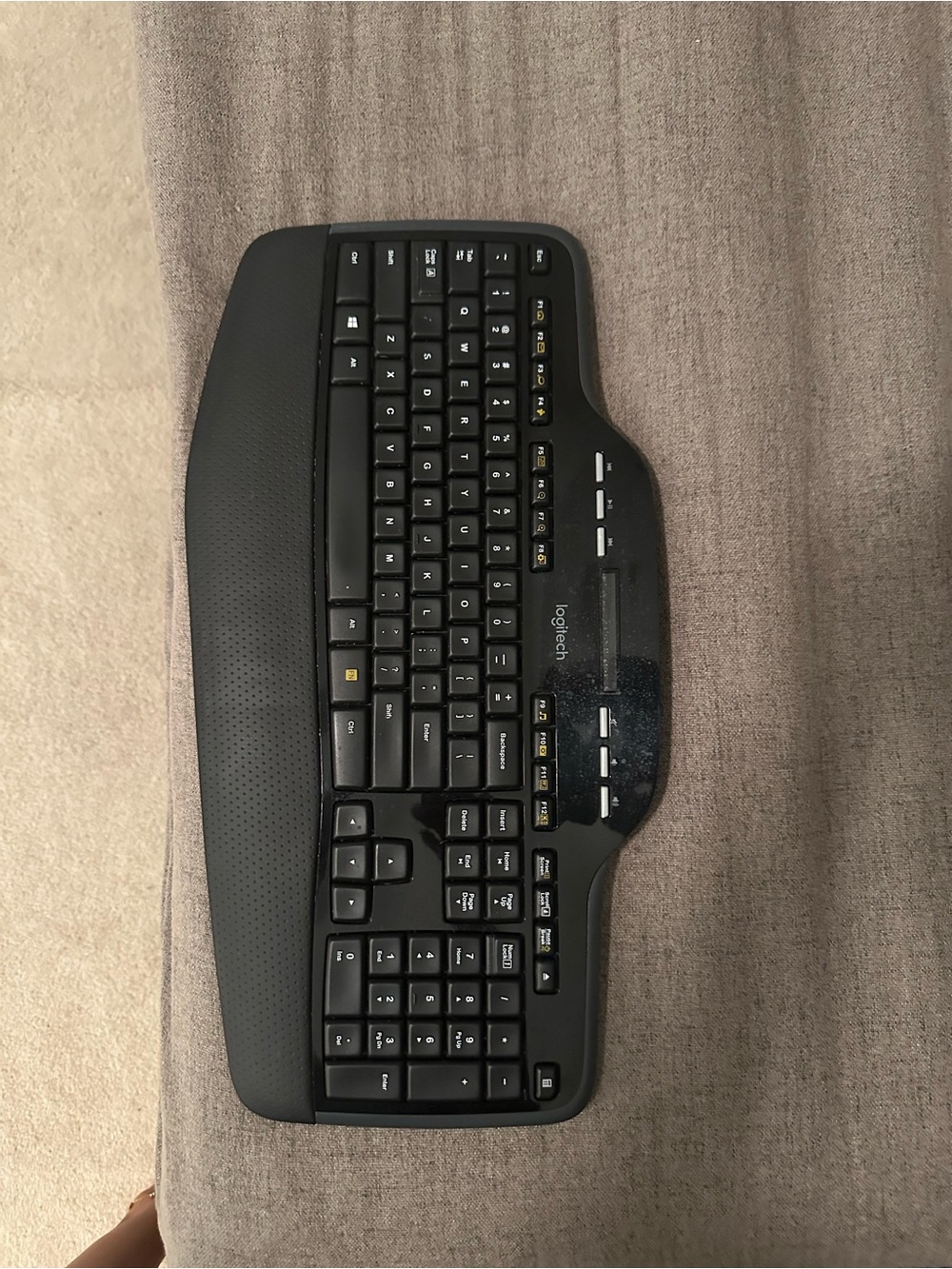 Logitech Black Wireless Ergonomic Keyboard K710 with Built-In Palm Rest